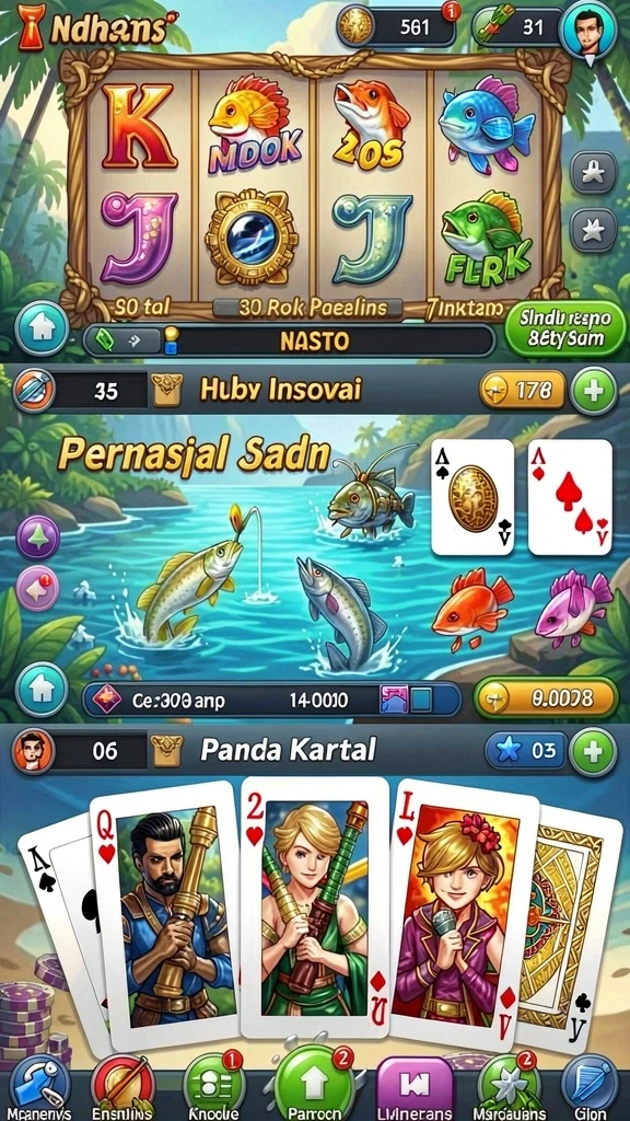 rk77 - Tampilan menu utama yang menarik dan mudah dinavigasi.